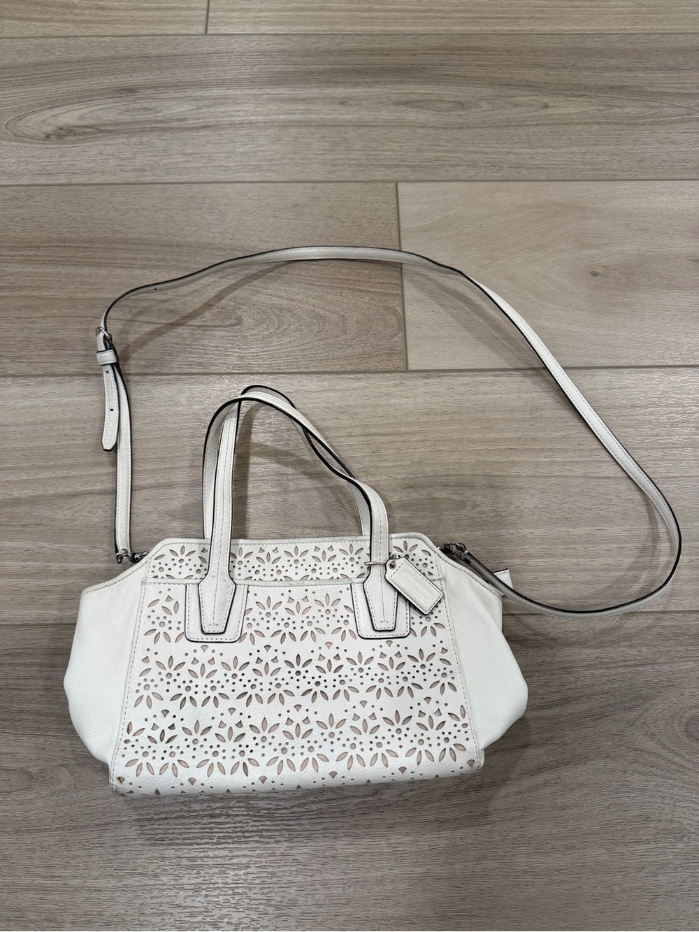 Coach Taylor Bette Eyelet Laser Cut Mini Tote Shoulder Bag